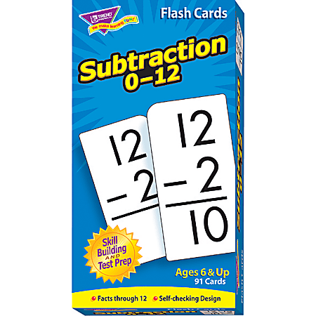 Trend® Skill Drill Flash Cards, Subtraction, Set Of 91