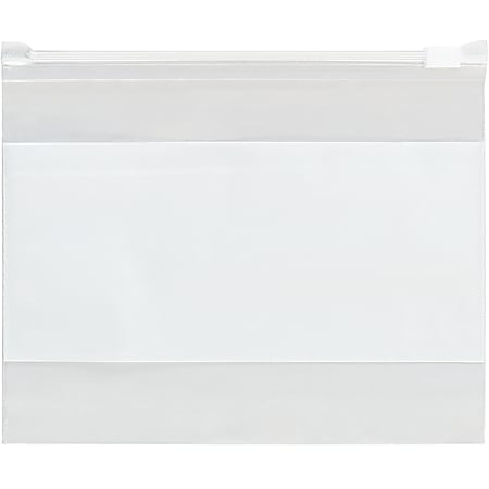 Office Depot® Brand 3 Mil Slide-Seal Reclosable White Block Poly Bags 16" x 16", Box of 100