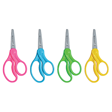 Westcott&reg; Hard Handle Kids Value Scissors, 5", Pointed, Assorted Colors