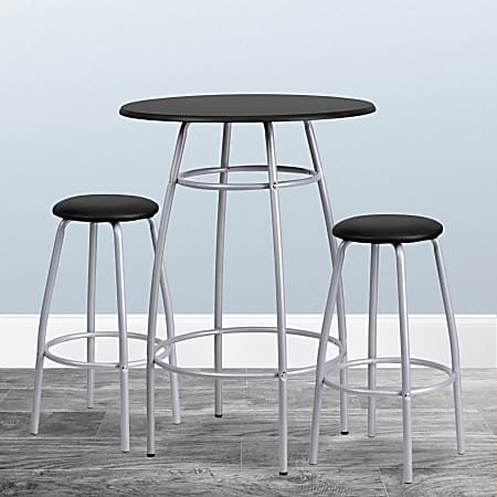 Flash Furniture Bar-Height Table Set With Padded Stools,