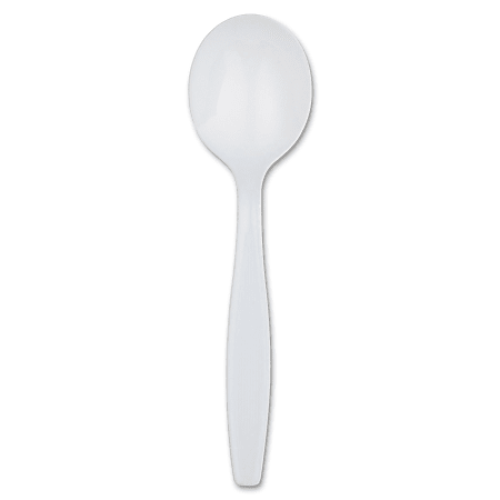 Dixie Heavyweight Dispoable Soup Spoons Grab-N-Go by GP Pro - Soup Spoon - 1000 x Soup Spoon - White - 100/Box - 10 / Carton