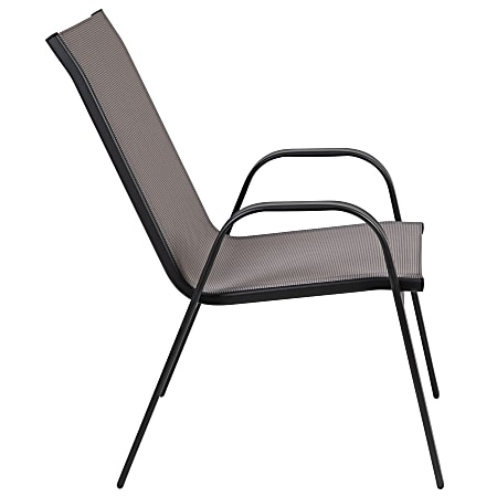 Brazos series black clearance outdoor stack chair