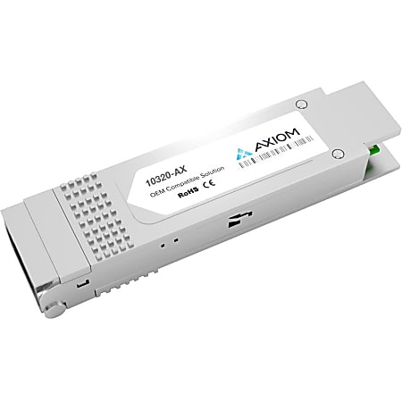 Axiom 40GBASE-LR4 QSFP+ Transceiver for Extreme - 10320 - For Optical Network, Data Networking - 1 x 40GBase-LR4 - Optical Fiber - 5 GB/s 40 Gigabit Ethernet40 Gbit/s"