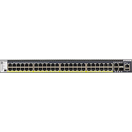 Netgear M4300 Layer 3 Switch - 48 Ports - Manageable - Gigabit Ethernet, 10 Gigabit Ethernet - 10/100/1000Base-TX, 10GBase-X - 3 Layer Supported - Power Supply - Twisted Pair, Optical Fiber