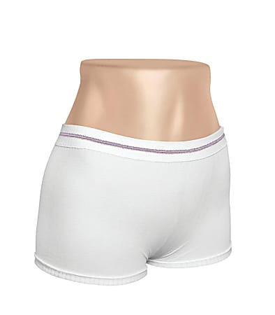 Medline Maternity Knit Underpants, Large/X-Large, White, Case Of 100
