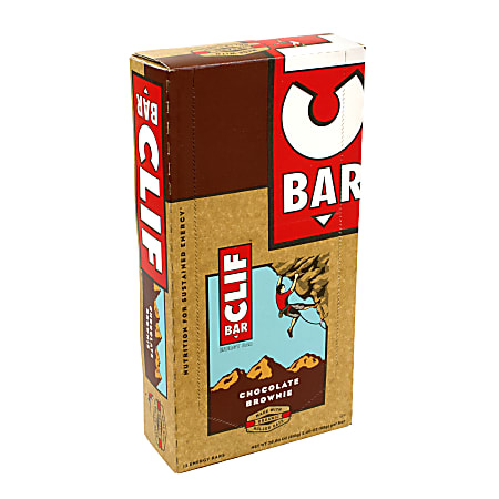 Clif Bar Bars, Chocolate Brownie, 2.4 Oz, Box Of 12