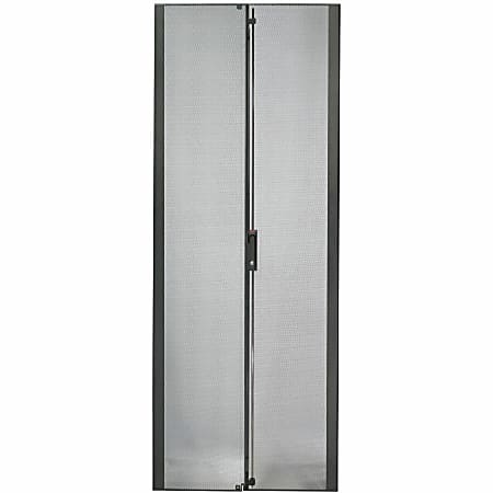 APC NetShelter SX 48U 600mm Wide Perforated Split Doors Black  Black  85.9"H x 23.6"W x 1"D