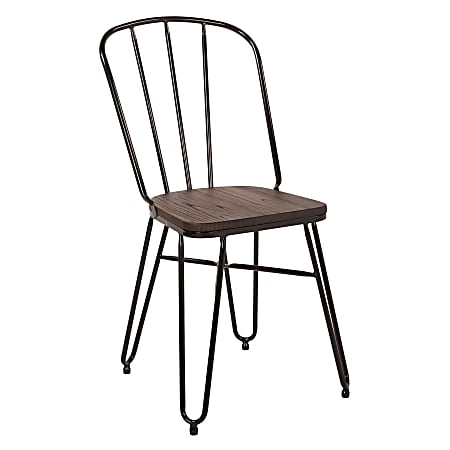 Office Star™ Charleston Folding Chairs, Black, Set Of 2 Chairs