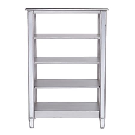 Southern Enterprises Wedlyn Bookcase 45 H 4 Shelf Brushed Matte Silver ...