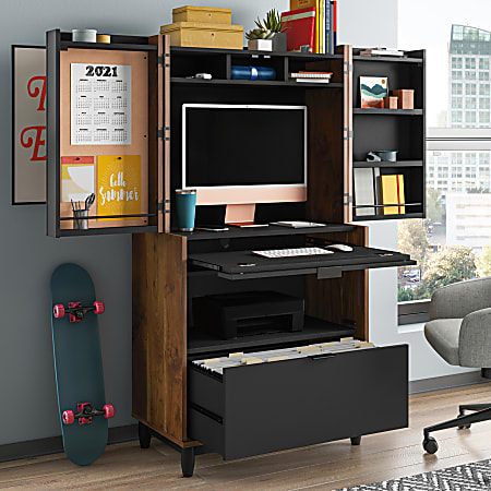 Sauder armoire shop desk