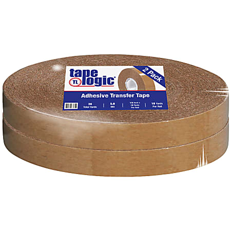 Partners Brand Industrial Heavy-Duty Adhesive Transfer Tape 1/2" x 18 yds., 2 Rolls Per Case