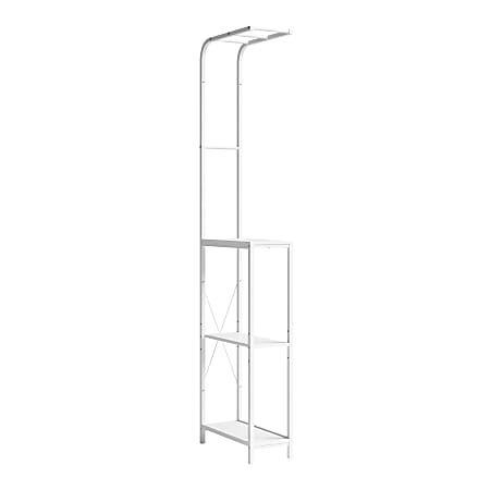 Sauder North Avenue Laundry Storage Stand And Drying Rack 80 1 2 H x 9 3 8 W x 19 5 8 D White