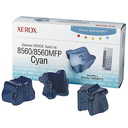Xerox® 108R00723 Cyan Solid Ink Sticks, Pack Of 3