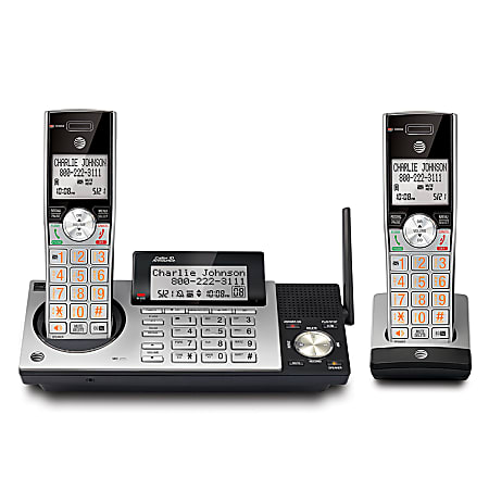 AT&T CL83215 2 Handset DECT 6.0 Cordless Phone with Digital Answering System