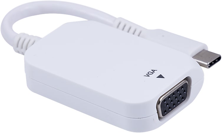Ativa® USB-C-to-VGA Adapter, White, 41509