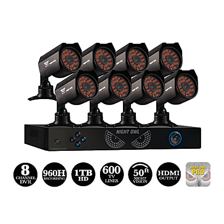 Night Owl 8 Channel DVR with 1TB HDD Security System