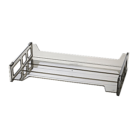 OIC® Side-Loading Stackable Desk Tray, Legal Size, Smoke