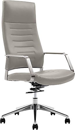 True Commercial Phoenix Ergonomic Mesh/Fabric High-Back Executive Chair With Headrest, Teal/Off-White