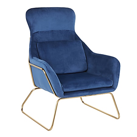 LumiSource Penelope Lounge Chair, Blue/Gold