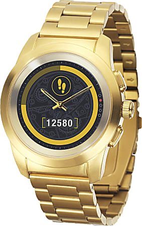 MyKronoz ZeTime Elite Hybrid Smartwatch, Regular, Yellow Gold, KRZT1RE-BYG-YGMET