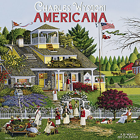 Day Dream Monthly Wall Calendars, 12" x 24", Charles Wysocki, January to December 2017