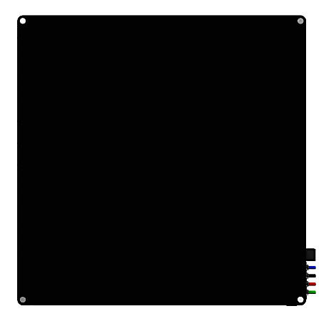 Ghent Harmony Magnetic Glass Unframed Dry-Erase Whiteboard, 48" x 48", Black