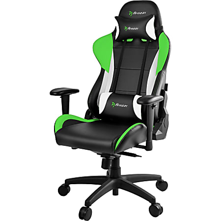 Arozzi Verona Pro V2 High Back Gaming Chair GreenBlack Office Depot