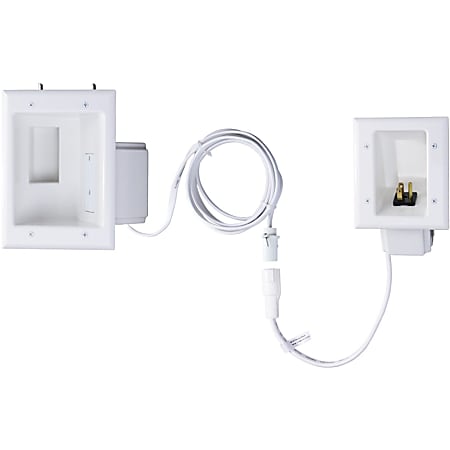 DataComm 50-6623-CON-KIT Flat Panel TV Cable Organizer Kit with AC Connector - Metal