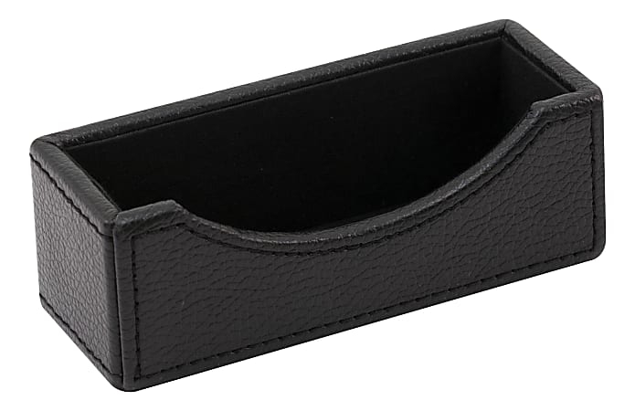 Realspace® Black Faux Leather Business Card Holder