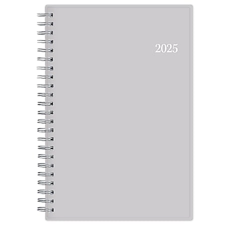 2025 Blue Sky Weekly/Monthly Planning Calendar, 5” x 8”, Passages/Solid Gray, January To December