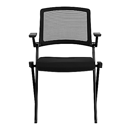 Eurostyle Hilma Stacking Side Chairs, Black, Set Of 2 Chairs