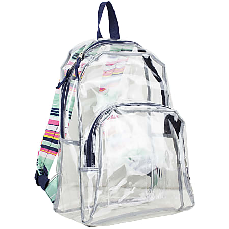 Eastsport Clear PVC Backpack, Candy Stripe