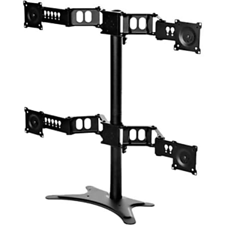 DoubleSight Displays Quad Monitor Flex Stand TAA - 27" to 30" Screen Support - 80 lb Load Capacity - Flat Panel Display Type Supported36" Width - Desktop - Black - TAA Compliant
