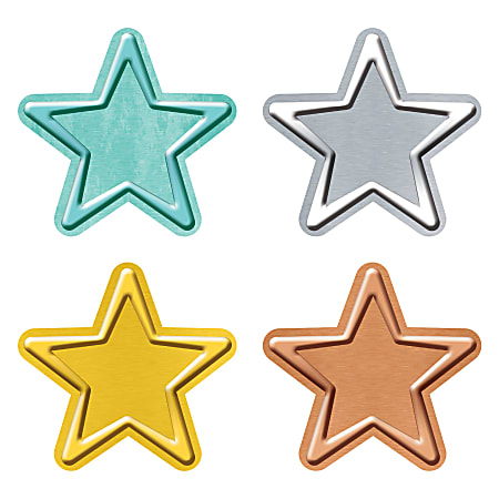 TREND I Love Metal Stars Classic Accents, 5-1/2", Assorted Colors, Pack Of 36 Accents