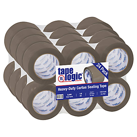 Tape Logic® Acrylic Tape, 3" Core, 3" x 110 Yd., Tan, Case Of 24
