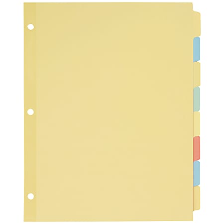 Avery® Write-On Paper Dividers For 3 Ring Binders, 8.5" x 11", 8-Tab Set, Multicolor, Pack Of 24 Sets