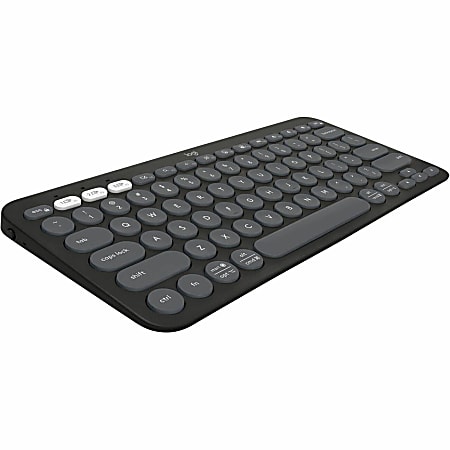 Logitech Pebble Keys 2 K380s Multi-device Bluetooth Wireless Keyboard - Wireless Connectivity - Bluetooth - Chromebook - PC, Mac - Tonal Graphite