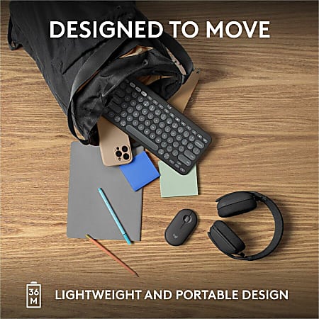 Tastiera Wireless Logitech Pebble Keys 2 K380s Bluetooth - Multi-dispositivo, Tasti Personalizzabili, Colore Rosa