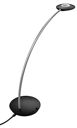 Alba LEDAERON LED Desk Lamp, Adjustable Height, 18 1/8"H, Black