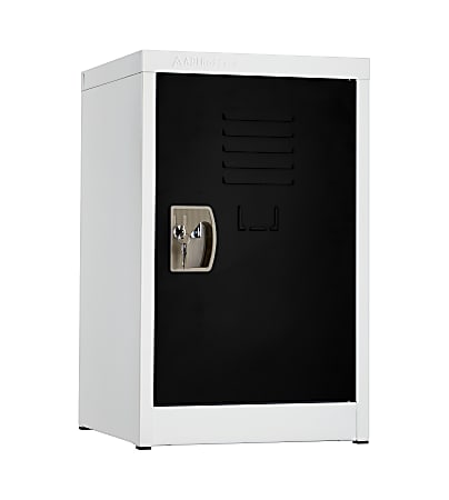 Alpine AdirOffice 1-Tier Steel Lockers, 24”H x 15”W x 15”D, Black, Pack Of 2 Lockers