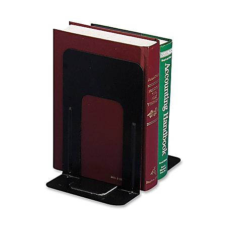 OIC® Non-Skid Bookends, 9"H, Black