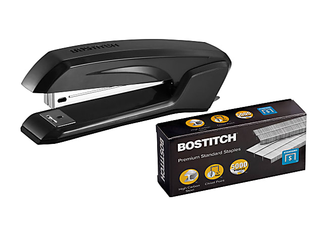 Bostitch® Ascend Stapler With Antimicrobial Protection, 6-11/16", Black