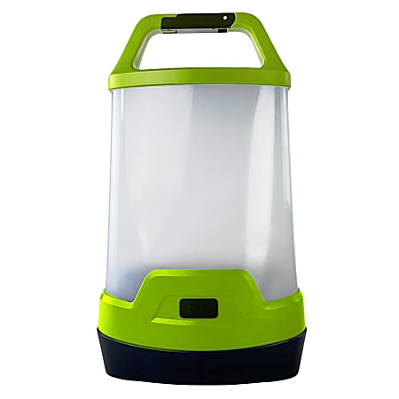 LifeGear 1,200-Lumen Hybrid Battery/USB-Rechargeable Multi-Mode LED Lantern and Power Bank, Green, 41-3976