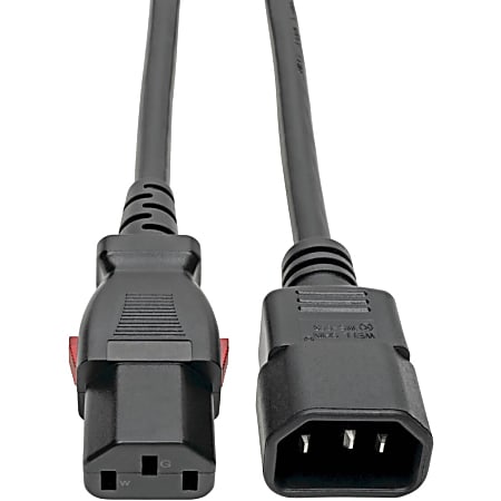 Eaton Tripp Lite Series Power Extension Cord, Locking C13 to C14 PDU Style - 10A, 250V, 18 AWG, 3 ft. (0.91 m) - Power extension cable - power IEC 60320 C13 locking to IEC 60320 C14 - AC 100-250 V - 10 A - 3 ft - black