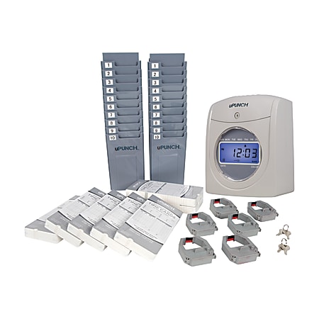 uPunch™ UB2000 Electronic Calculating Punch Card Time Clock Bundle