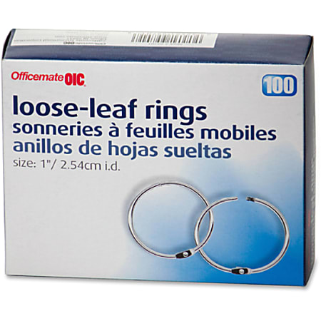 Office Depot Brand Book Rings 1 Silver Pack Of 100 - Office Depot