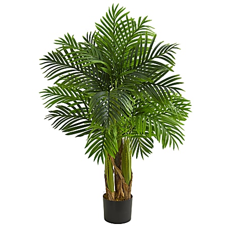 Nearly Natural Kentia Palm 48”H Artificial Tree With Pot, 48”H x 14”W x 14”D, Green