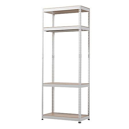 Baxton Studio Arne 4-Shelf Racking Organizer, White