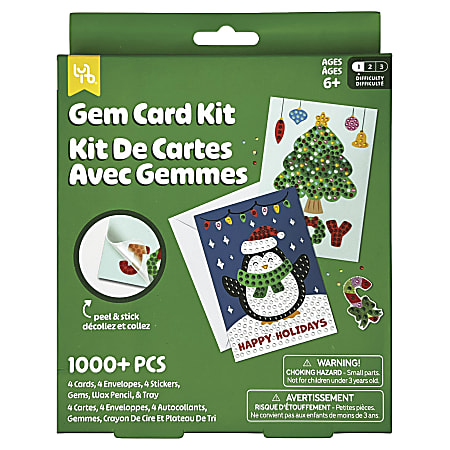 Little Yellow Bicycle® Gem Art Card Kit, Holiday