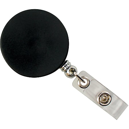 Retractable ID Badge Holder Black - Office Depot